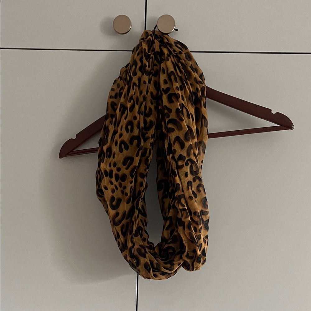 H&M Leopard Print Scarf - Brown and Black